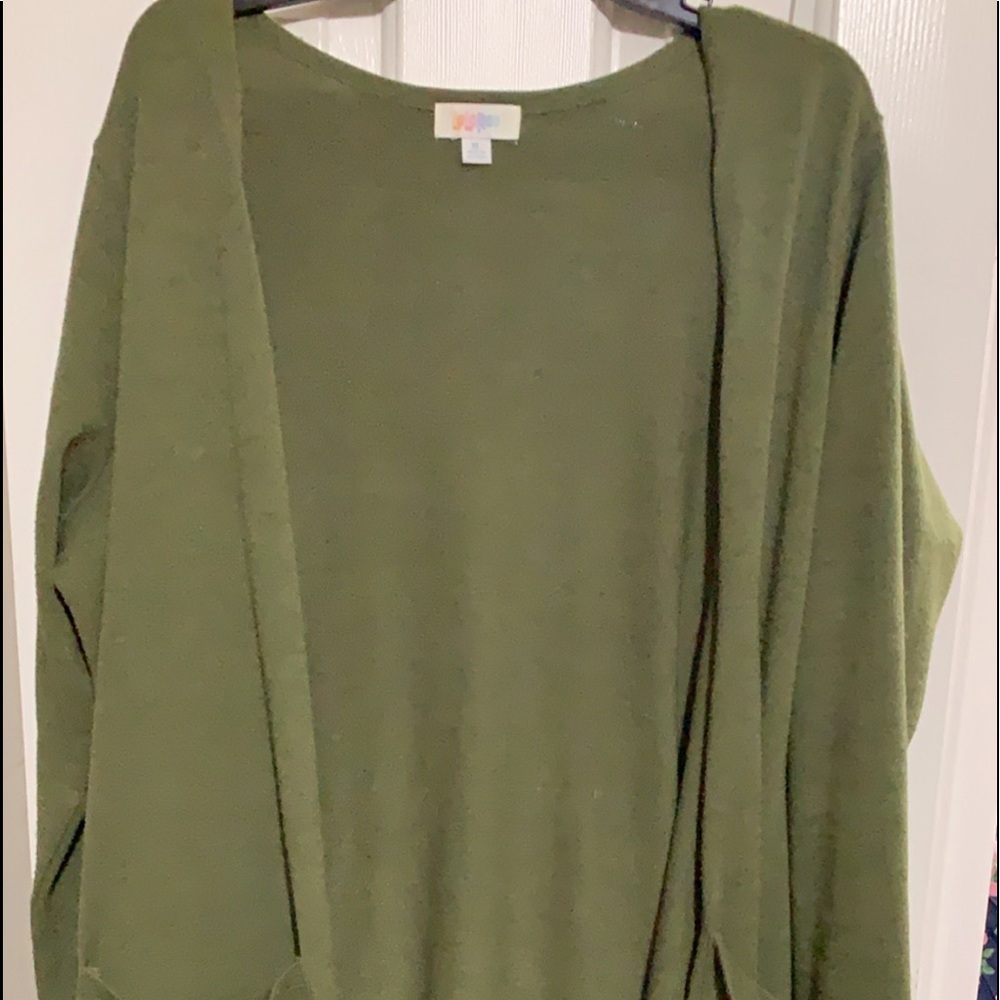 Lularoe Sarah duster cardigan OLIVE